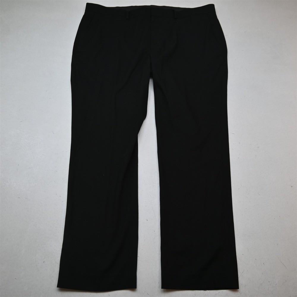 Kenneth Cole 38x30 Black Flat Front Straight Suit Trouser Mens Pants